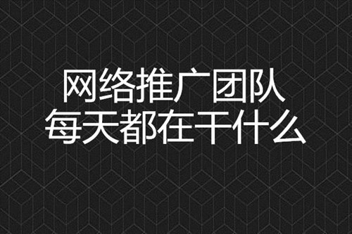 網(wǎng)絡(luò)推廣團(tuán)隊(duì)每天都在干什么？